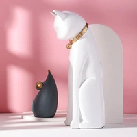cute resin cat mouse figurine home decoration sculpture living room decor statue bedroom ornament craft desk accessories gifts