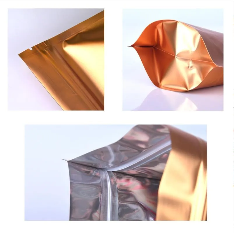 HARDIRON золотой цвет стоячий мешок из алюминиевой фольги с замком на молнии еда чай