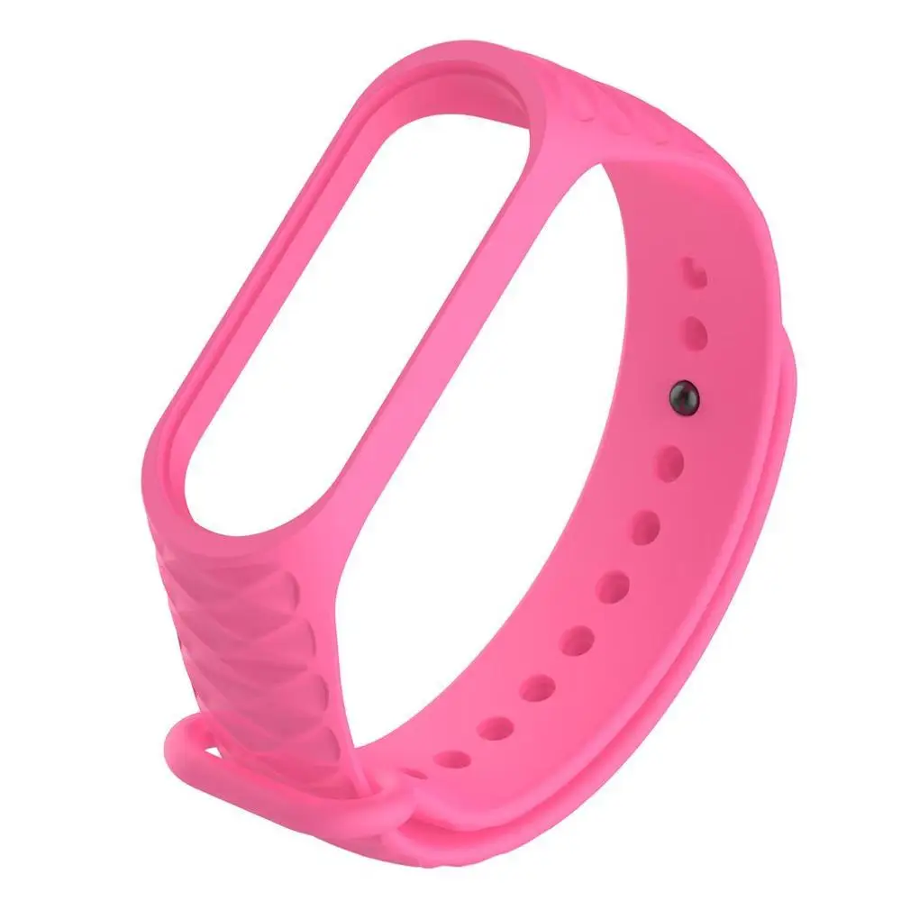 Rose Red Сменные браслеты ремни для Xiao mi Band 4 3 браслет mi ремешок многоцветные сменные силиконовые однотонные браслеты - Цвет: Rose Red