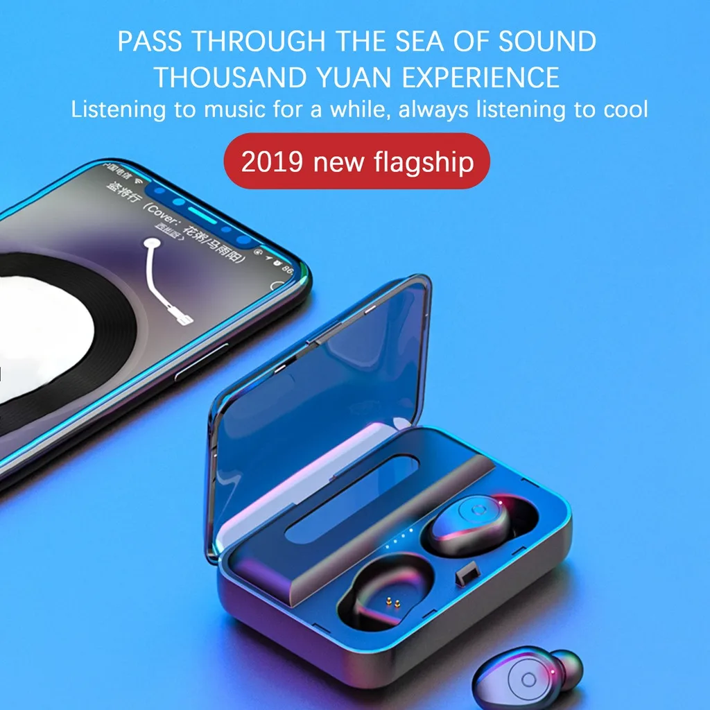 Спортивные игровые TWS наушники Bluetooth 5.0 беспроводные гарнитура игровая для