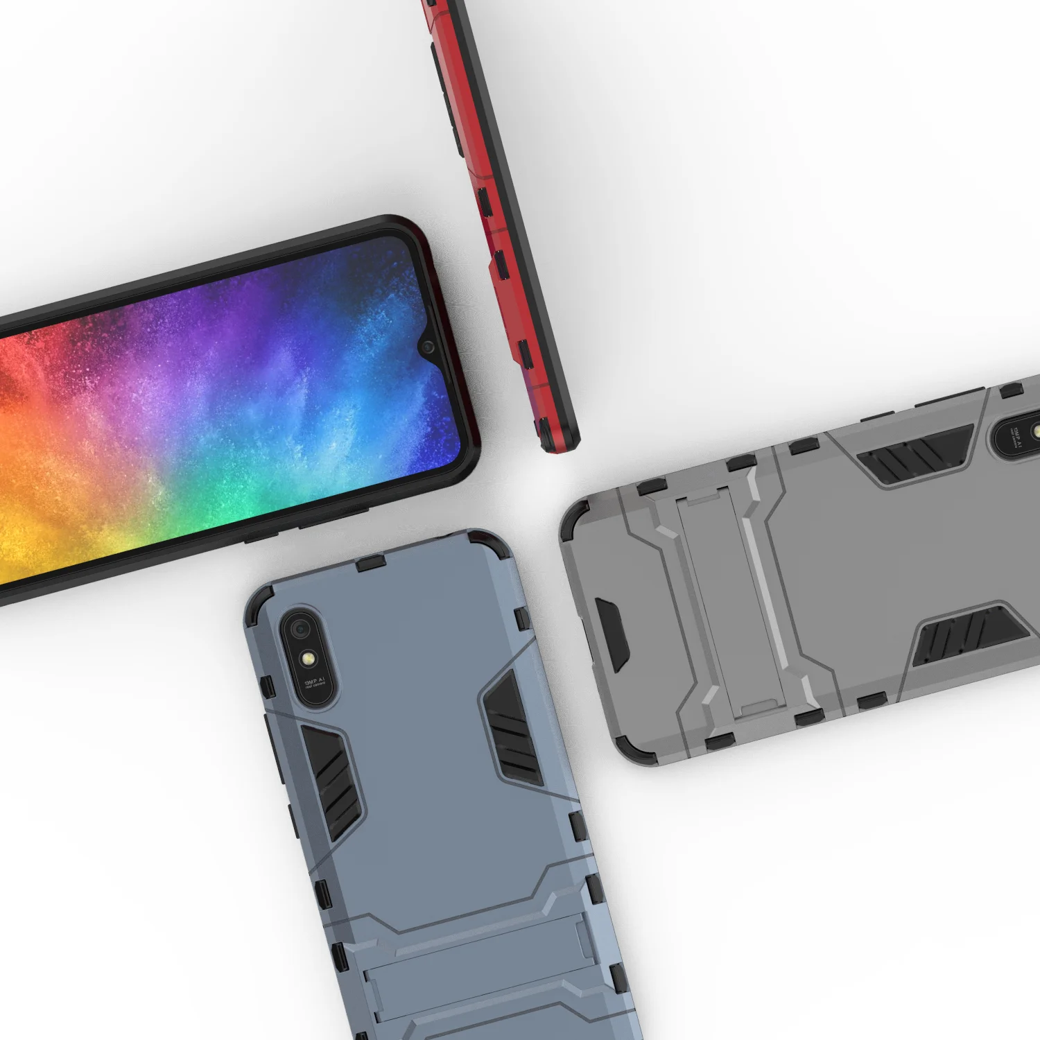 Armored bulletproof mobile phone case with steel bear mixed bracket For Iphone 12 Pro Max Mini 11 X XS XR 6S 7 8 | Мобильные