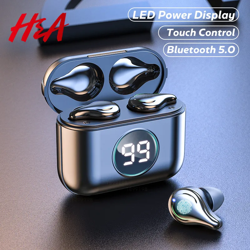 H & A Bluetooth 5 0 наушники беспроводные светодиодный дисплей спортивные