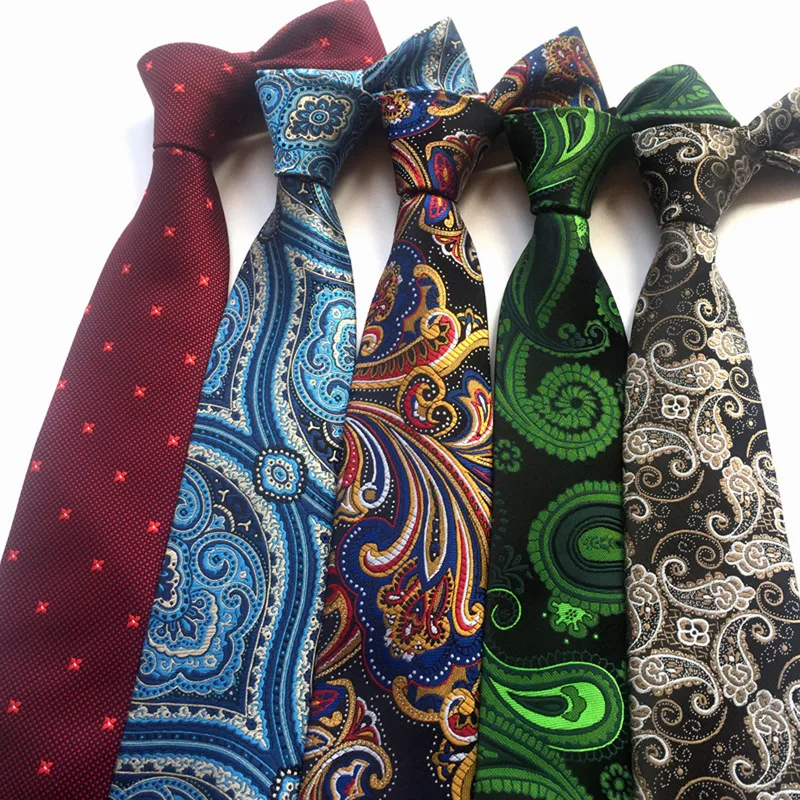 

8cm Neckties 100% Silk Gravatas Men's Ties Neck Ties Jacquard Formal Business Luxury Wedding Party Ties for Men