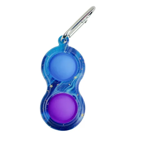 POP Fidget Простая игрушка с ямочками Мягкая силиконовая мини-простая ямочка Антистресс Толкатели Пузырь Сенсорные игрушки Брелок с ямочками Непоседа игрушка