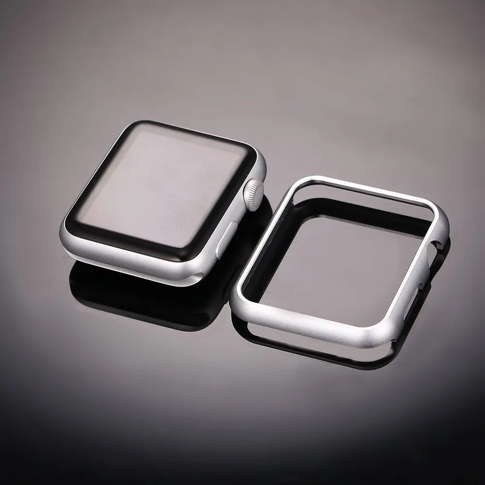 Чехол для Apple Watch band 44 мм 40 42 38 iwatch series 6 SE 5 4 3 2 Металлическая Рамка PC защитный чехол