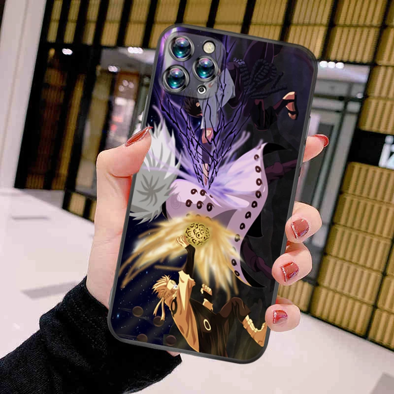 

S-Sasuke N-Naruto Kakashi Phone Case For iPhone 11 Pro MAX Mobilephone Soft Coque Phone Cove Back Cover Ultra Thin Black TPU