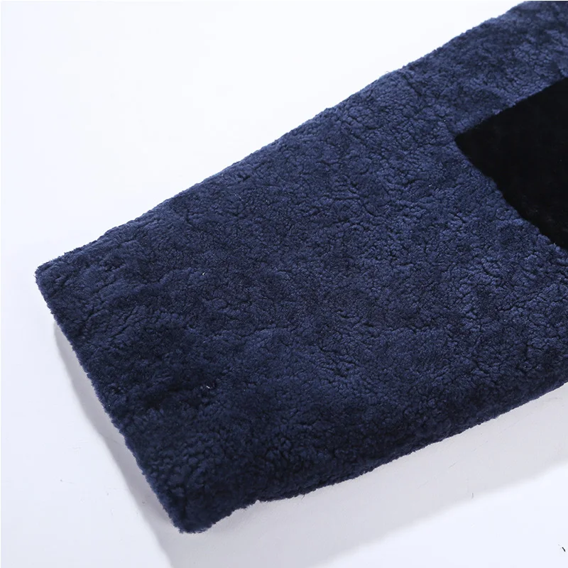 

Fur Real Coat Men Winter 100% Natural Wool Jacket Sheep Shearling Long Coats Luxury Jackets Men Fur Coat LW-16126 KJ1423