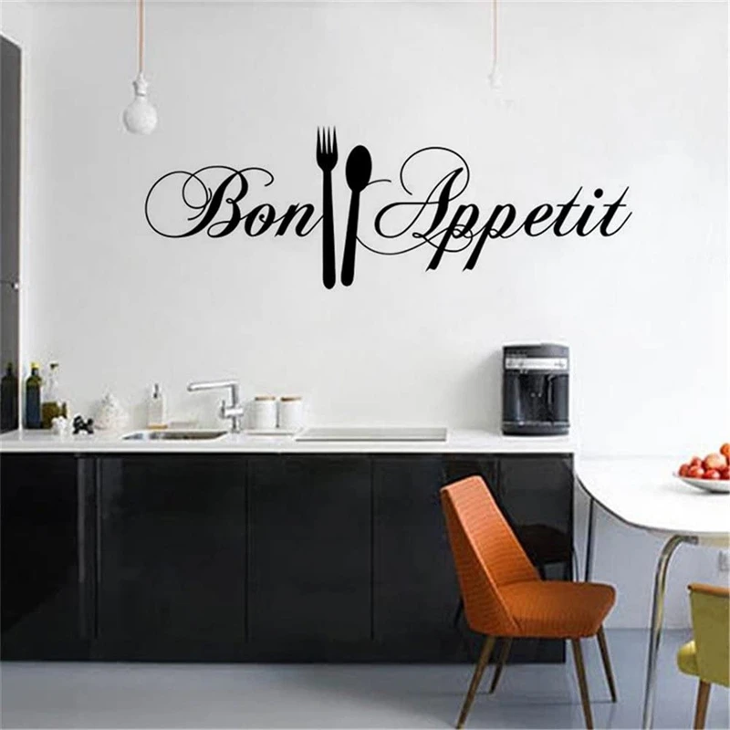 Life Phrase On The Wall Kitchen Sticker Detachable Waterproof Self-Adhesive DIY Decoration | Дом и сад