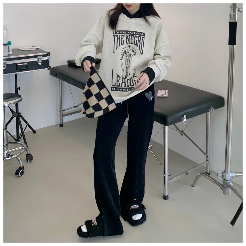 Gaganight женские толстовки 2021 осень зима корейский Шикарный ретро повседневный