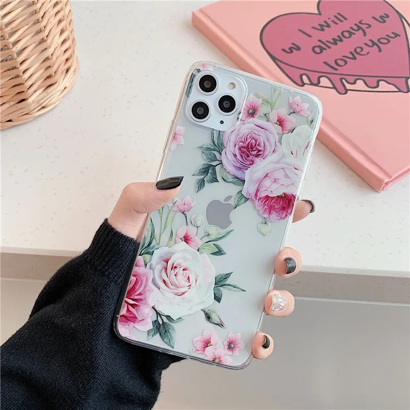 Чехол в стиле ретро с цветочным рисунком для iphone 11 Pro Max 7 8 Plus X XR XS задняя крышка
