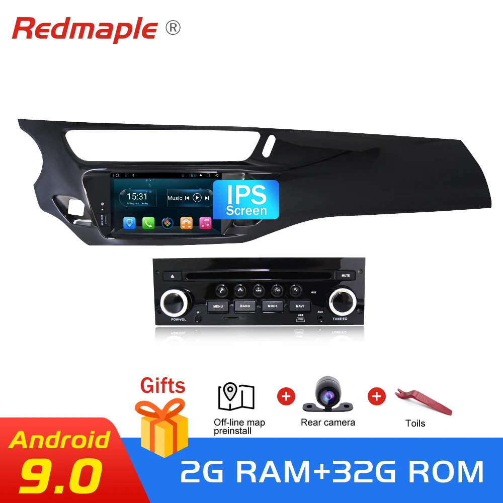 Автомобильный радиоприемник Octa Core Android 9 0 GPS DVD мультимедийный плеер стерео для