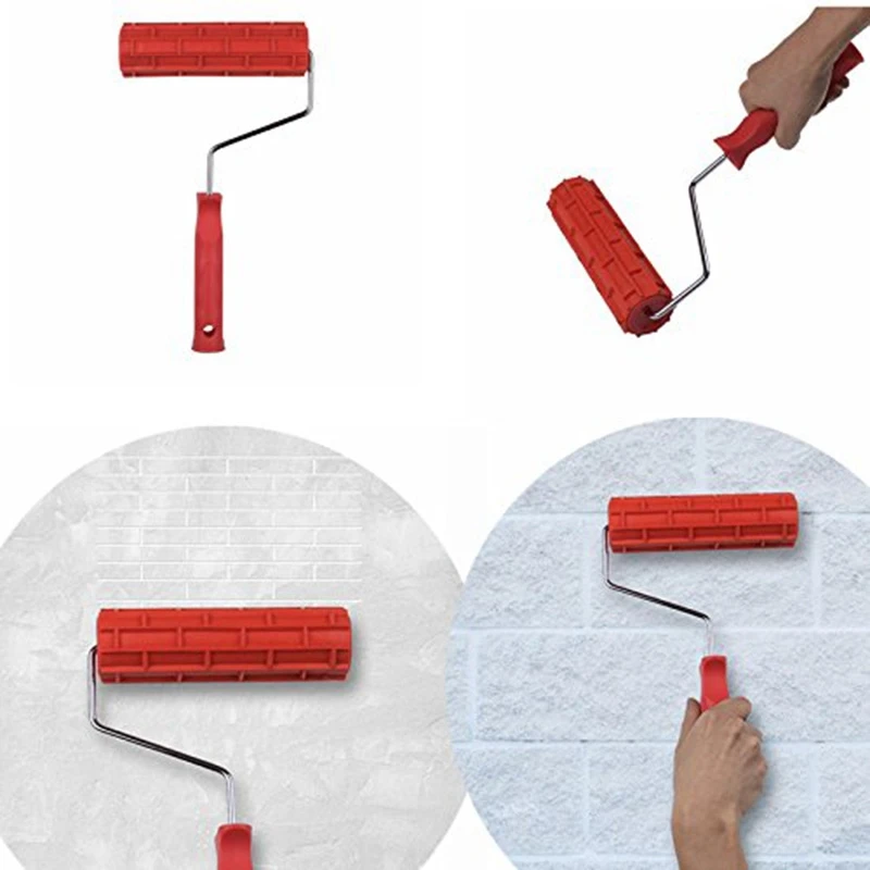 7 дюймов имитация кирпичного узора тиснение цилиндр краска для стен роликовые