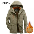 Мужская куртка плюс бархатная зимняя брендовая уличная винтажная Толстая куртка мужская Осенняя мода пэчворк водонепроницаемая куртка с карманами