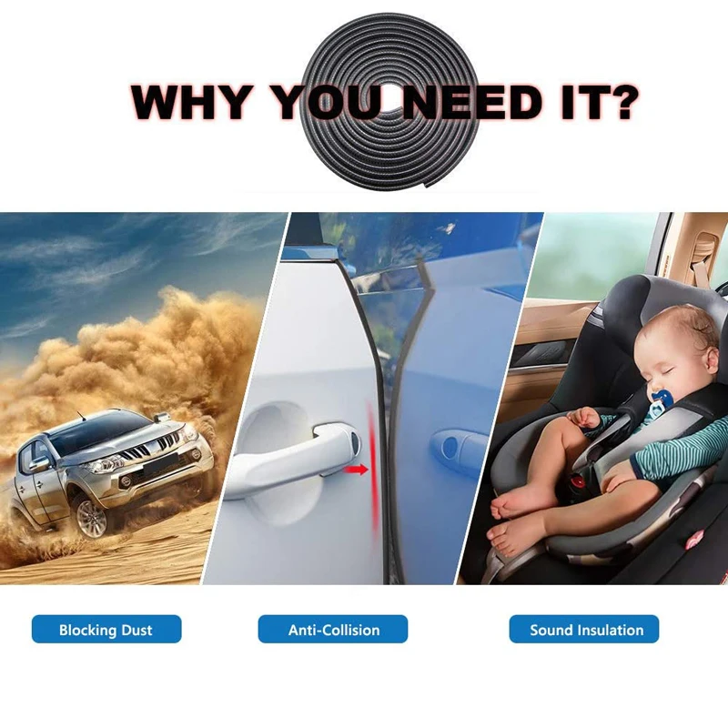 1/5 м защитная полоса для края двери автомобиля защита от царапин отделка