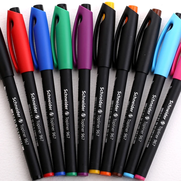 Ассорти 10 цветов Schneider Topliner Fineliner 967 0 4 мм упаковка из 10|fineliner|fineliner 0.4fineliner colors |