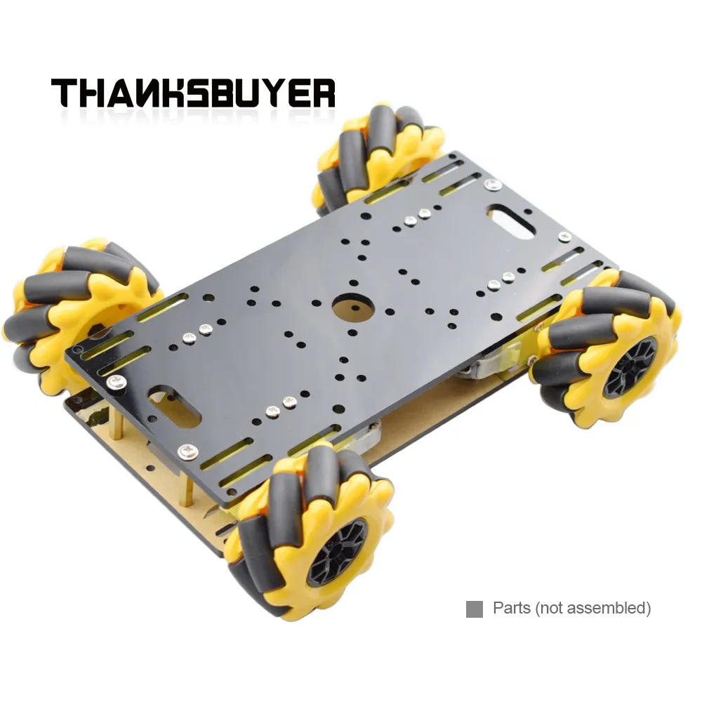 TZT Mecanum колесный автомобиль умный Omni робот шасси комплект Платформа 4WD с