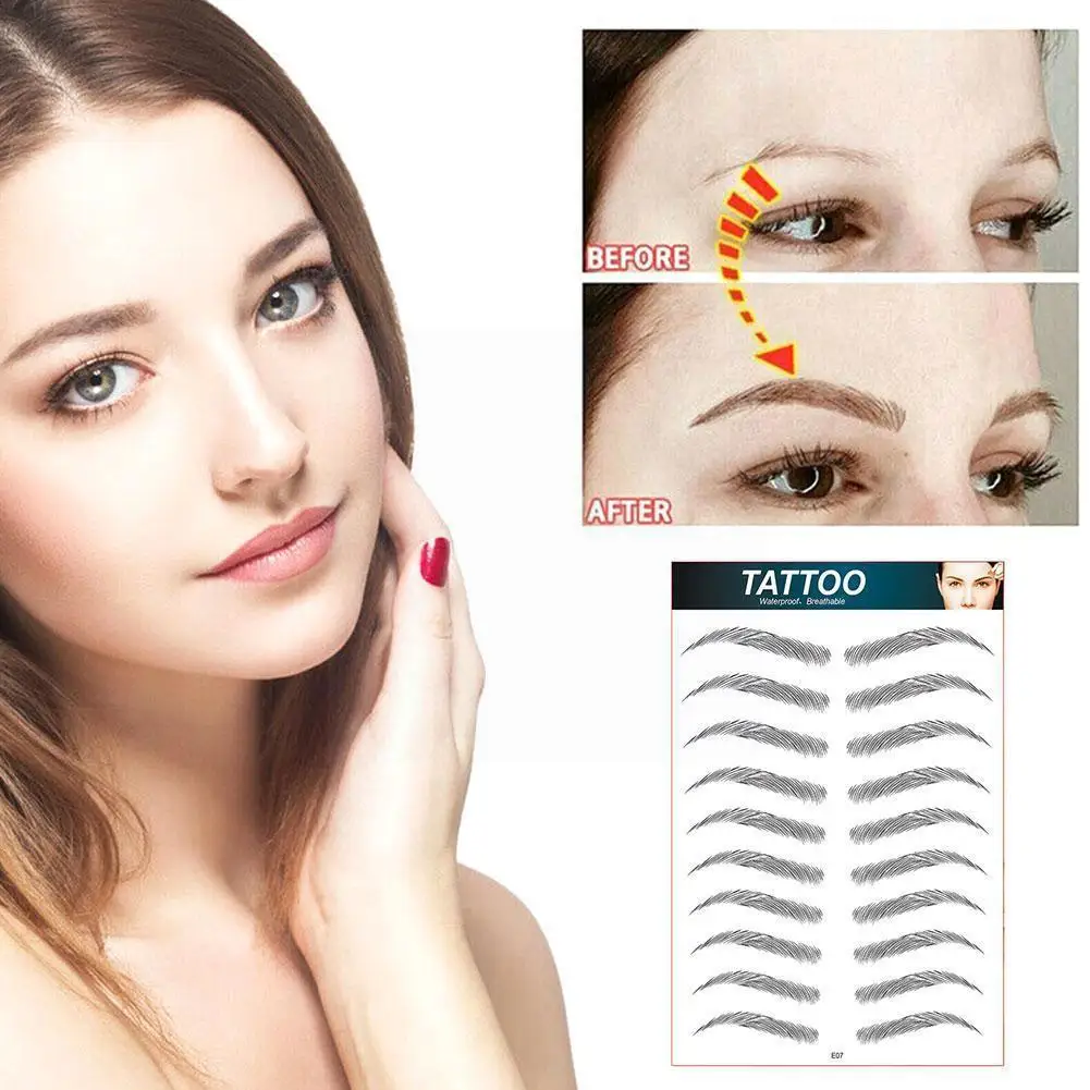 

1 лист, наклейка для бровей, татуировка для бровей, стикер s Eye, накладные водонепроницаемые увеличители бровей M3w0