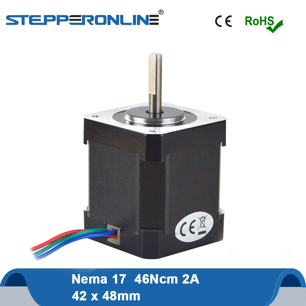 0.9deg Nema17 шаговый двигатель 48 мм 46Ncm 2A 4 свинцовый Nema 17 для DIY CNC 3D принтера|Шаговый