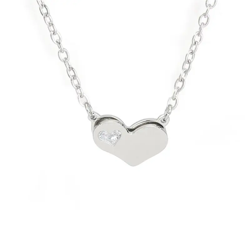 Модное ожерелье из нержавеющей стали женское прозрачного горного хрусталя с