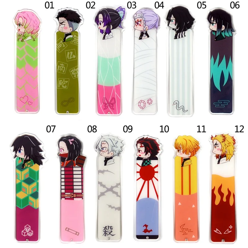 Demon Slayer Kimetsu No Yaiba аниме пластиковая вкладка Канцтовары книжный держатель
