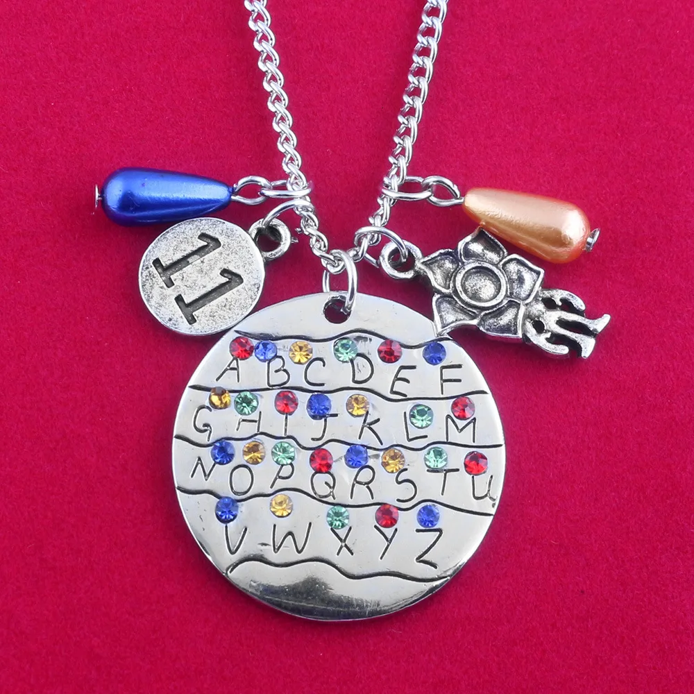 

Stranger Things Necklace Eleven11 Number 26 Letter Necklace Stainless steel Ornaments Accessories