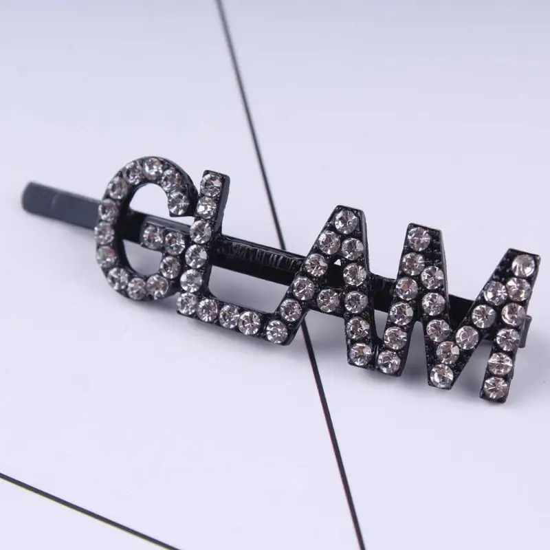 21 стиль женская заколка со стразами ручной работы заглавные буквы для волос с
