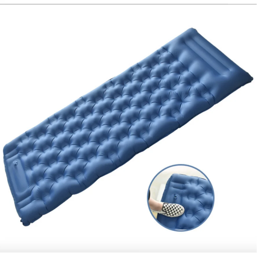 Outdoor foot inflatable cushion, camping inflatable bed, nylon material beach mat, office nap mat, thick tent mat