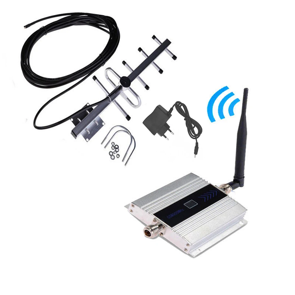 

New Portable Mobile Phone GSM Signal Repeater Cell Phone 900MHz Signal Amplifier GSM Signal Booster with LCD Display Yagi Set