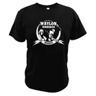 Waylon Jennings, Оригинальная футболка Outlaw, футболка американской страны, певицы, винтажные летние топы из 100% хлопка