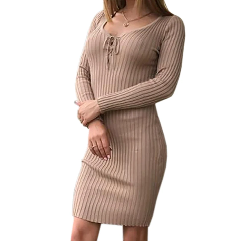 Женское трикотажное платье соблазнительные облегающие платья на осень и зиму