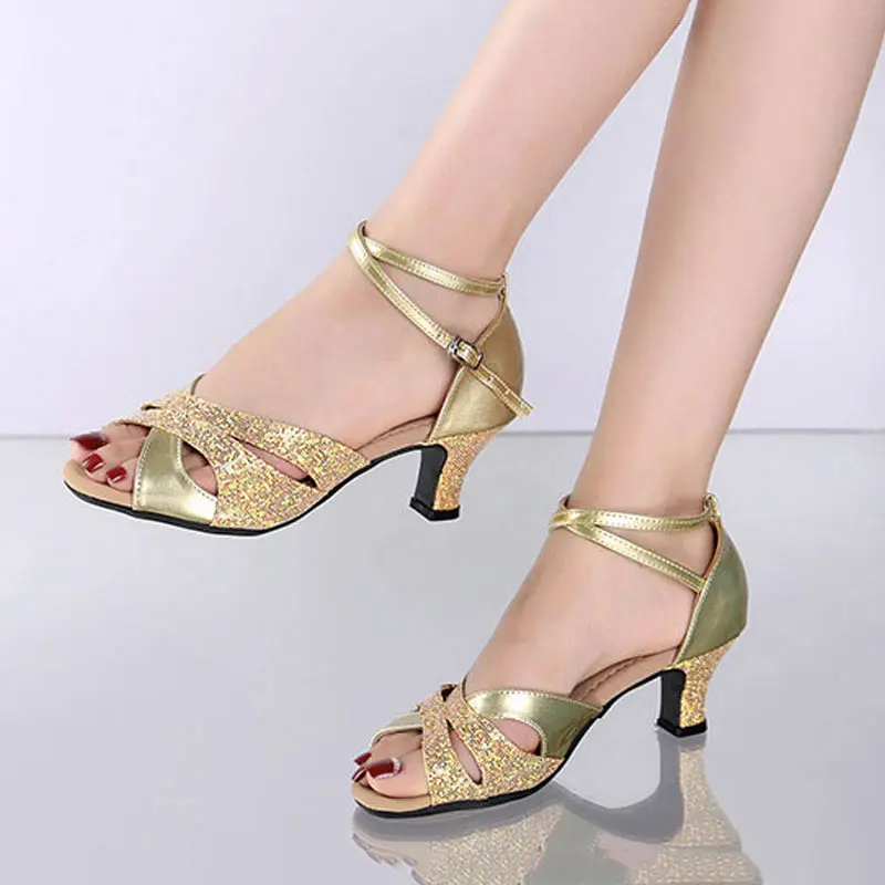 Latin Shoes For Women Ballroom Dance Shoe Salsa Tango Heels Size 33-42 Glitters Woman's Shoes Social Female Modern Dancing Shoes