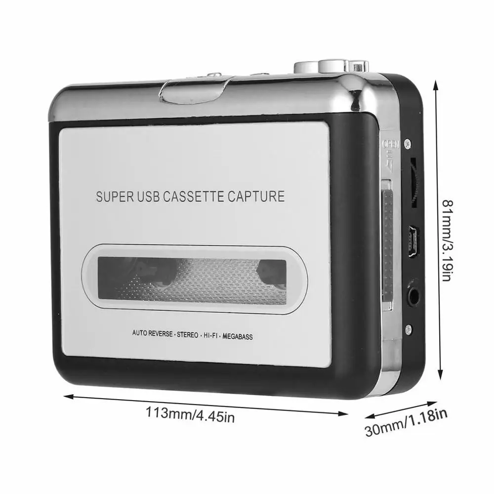USB 2 0 портативная лента для ПК супер Кассета MP3 аудио Музыка CD цифровой плеер