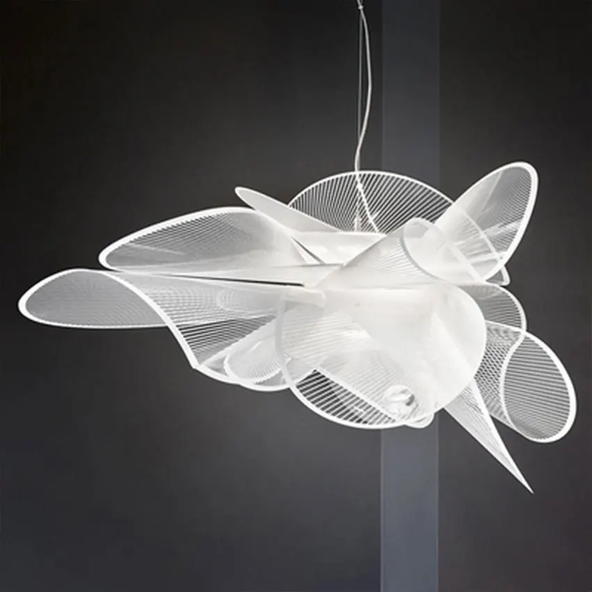 Italian Nordic butterfly petal-shaped designer lamps simple and modern living room dining room bedroom LED mesh pendent lights