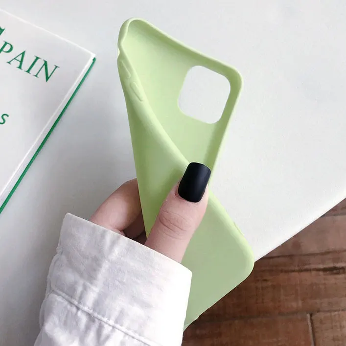 

PUNQZY Summer Ice Cream Milk Tea Phone Case For Apple iPhone XR 11 PRO MAX 7 8 6 PLUS XS MAX Soft TPU Candy Colors Case Cover