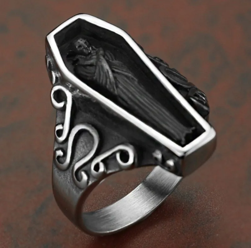 Мужская Стильная готика панк Винтаж цветочный узор вампира|Кольца| |