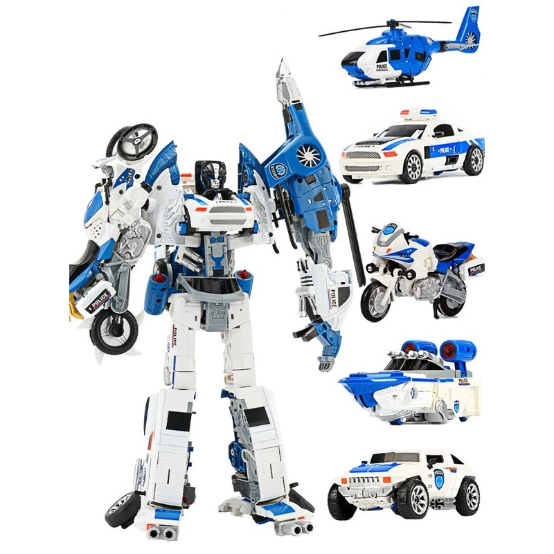 

Детский игрушечный автомобиль из сплава, деформация, подходящая модель Autobot, робот, мальчик, самолет, мотоцикл, строительные украшения, пода...