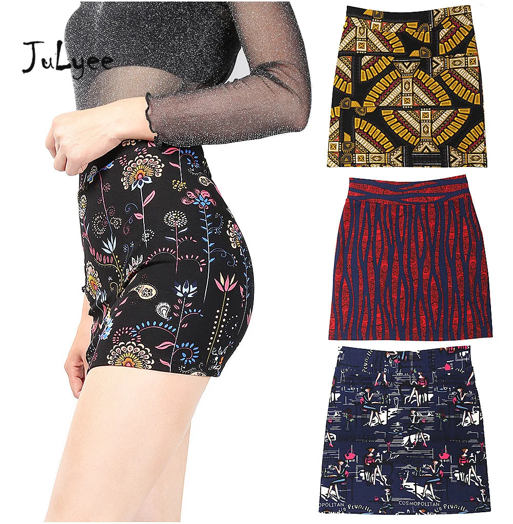 Julyee мини юбка карандаш с принтом сексуальная клубная облегающая высокой талией
