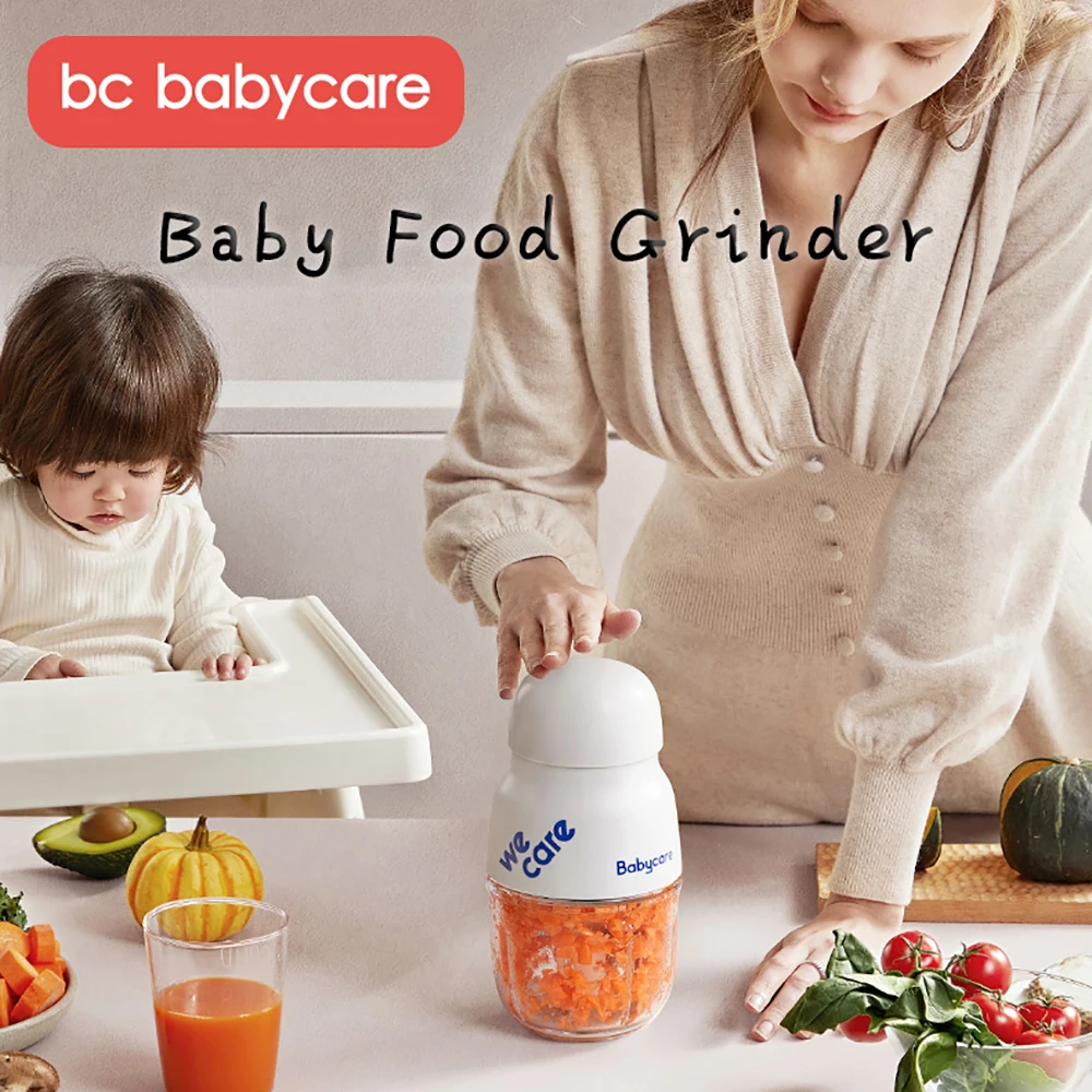 BC Babycare Mini Baby Feeding Food Maker Supplement Meat Grinder Vegetable Fruit Chopper Crusher Newborn Food Blenders Processor