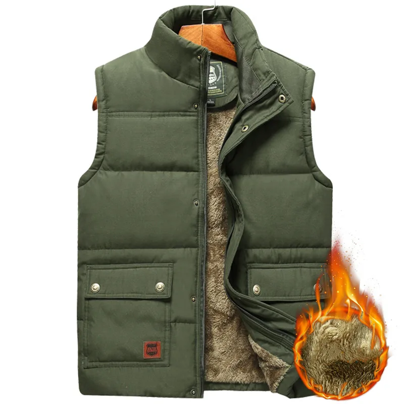 

Men's Large Size Clothing Winter Vest Jackets Sleeveless Coat 2020 Fur Fashion Big Size 8xl Male Warm Waistcoat Fleece Vest Men