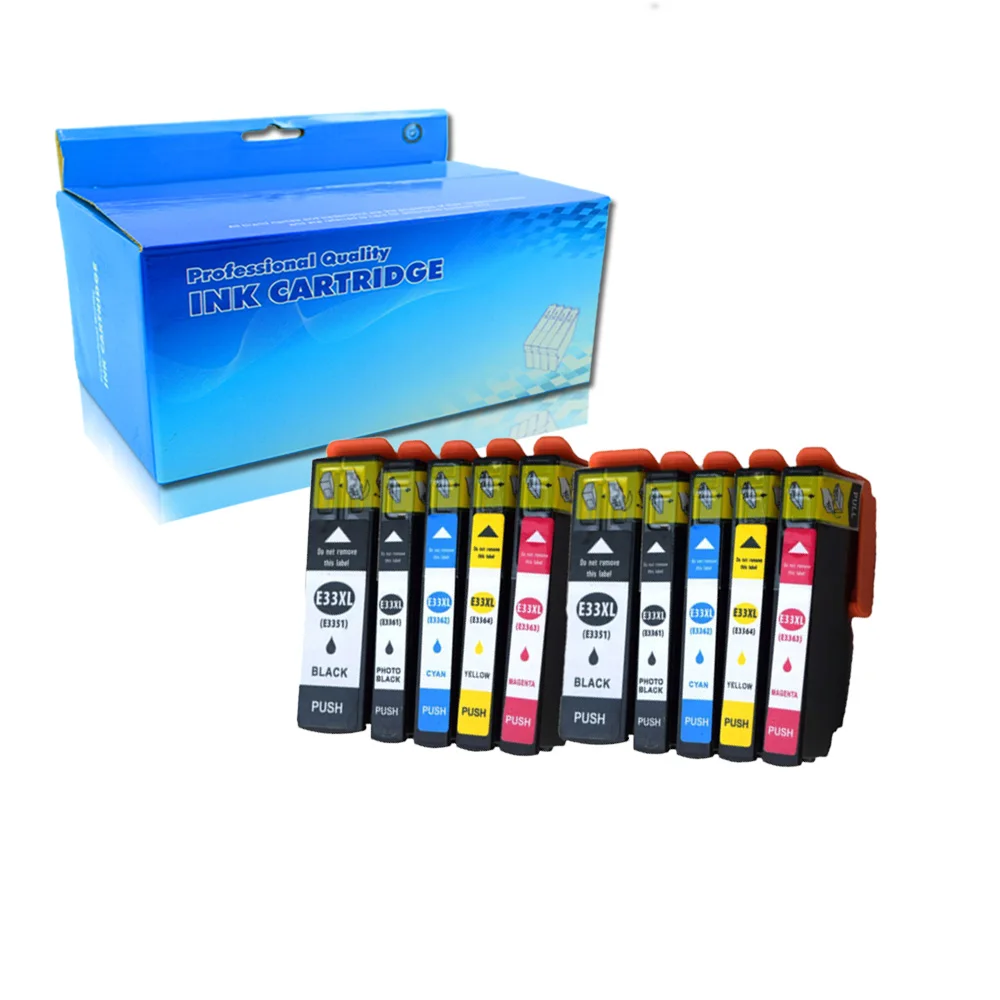 

10PK Value Pack T3357 T33XL Ink Cartridges Compatible For Epson Expression XP-635 Printers T3357 T3351 T3361 T3362 T3363 T3364