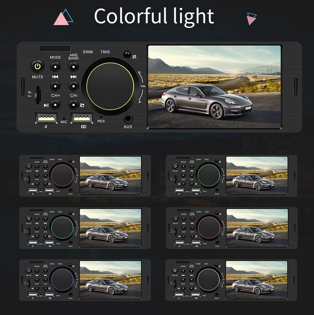 4,1 дюймов 1 DIN HD радио Автомобильный MP3-плеер MP5 видео Bluetooth FM радио AUX USB музыка громкой связи сенсорный экран стерео Горячий