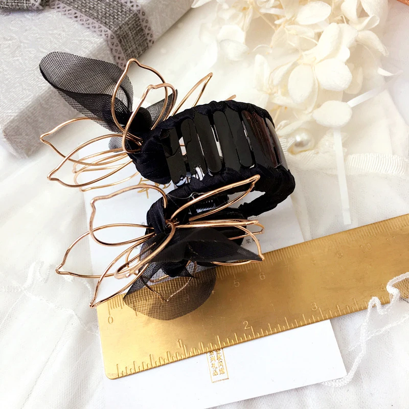 

3D Flower Barrettes Plastic Alloy Hair Clip Barrette Cute Hairpin Headwear Accessories Gift For Woman Girls 3 Colors