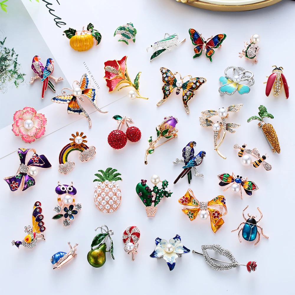 1 шт. эмалированная брошь в виде пчелы утки совы броши с птицами форме насекомого