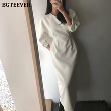 Платье Карандаш BGTEEVER женское с круглым вырезом элегантное