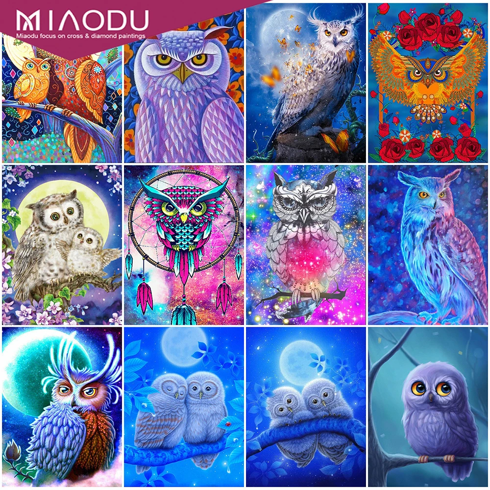 

5D Diamond Painting Owl Full Square Diamond Mosaic Animal Beaded Embroidery New Arrival Rhinestones Art Handmade Gift