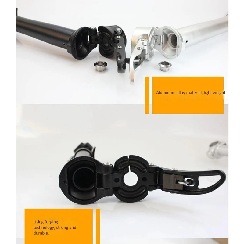 

Folding Bike Stem Head Tube Handlebar 25.4mm Fork 28.6mm Double Direction Adjustable Two Section Stem
