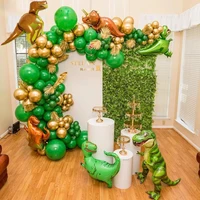 100pcs dinosaur balloons garland kit for birthdays baby showers decoration and comes with t rex velociraptor brontosaurus