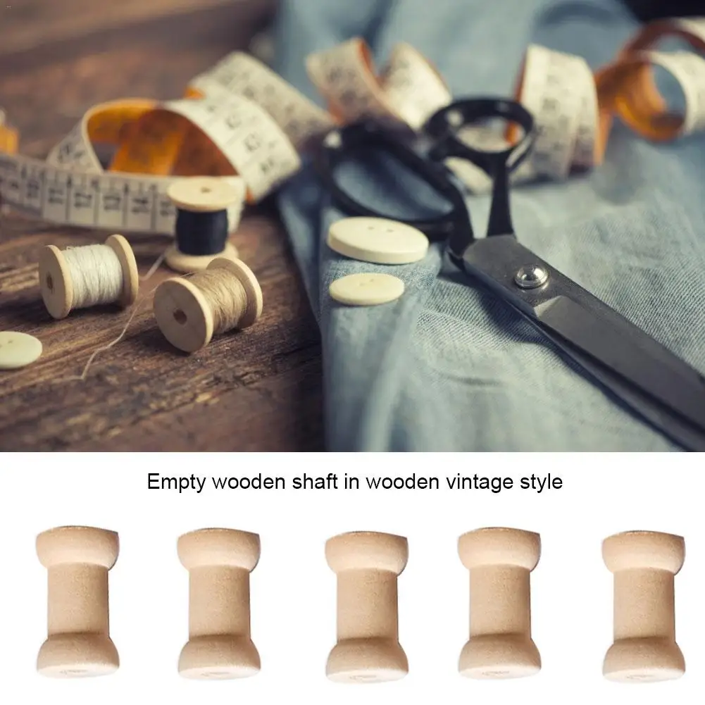 Пустотелые деревянные катушки 20 шт. органайзер для шитья лент шпагата