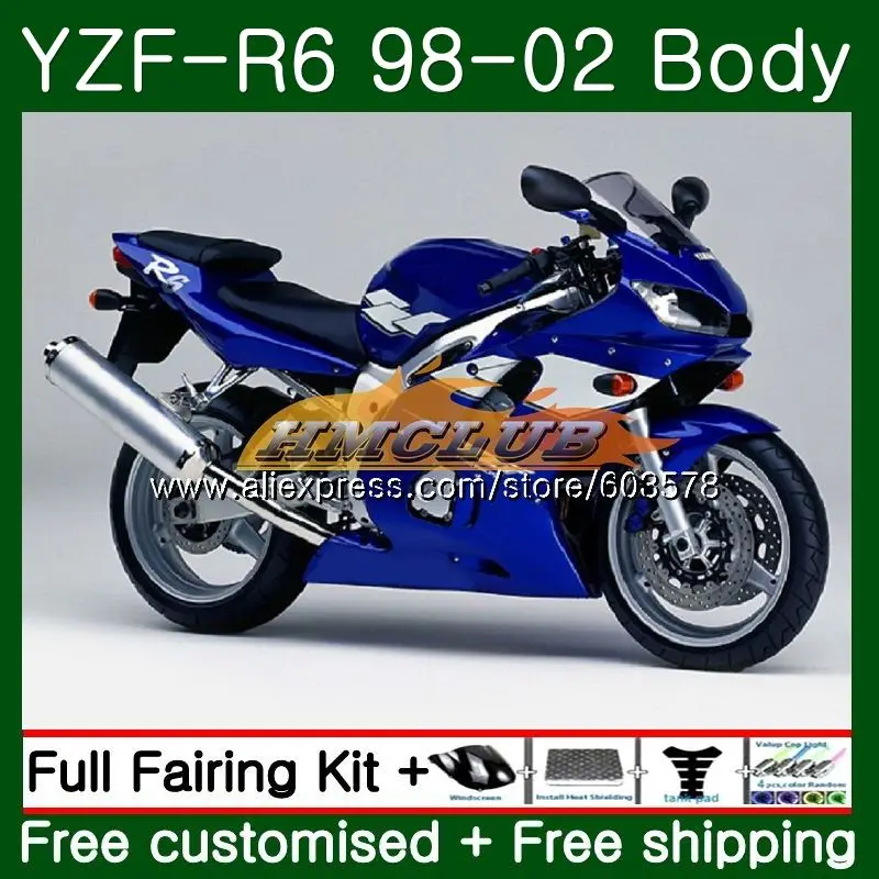 

Body For YAMAHA YZF600 YZF-R6 1998 1999 2000 2001 2002 53CL.9 YZF R6 600 R 6 YZF-600 YZFR6 98 99 00 01 02 Fairing Glossy blue