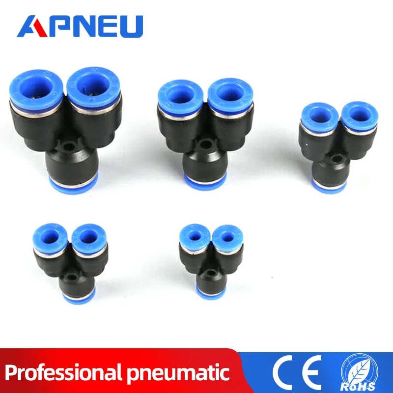 3 ходовой порт Y образной формы пневматический Фиттинг с наружным диаметром 12 мм 8